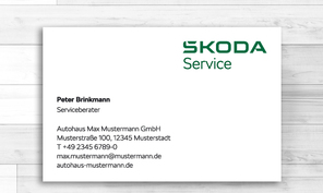 SKODA Service Visitenkarten  mit Servicetermi